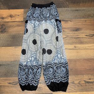 Blue Bohemian Harem Pants